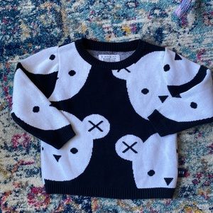 HUXBABY bear knit jumper sweater. Toddler 2